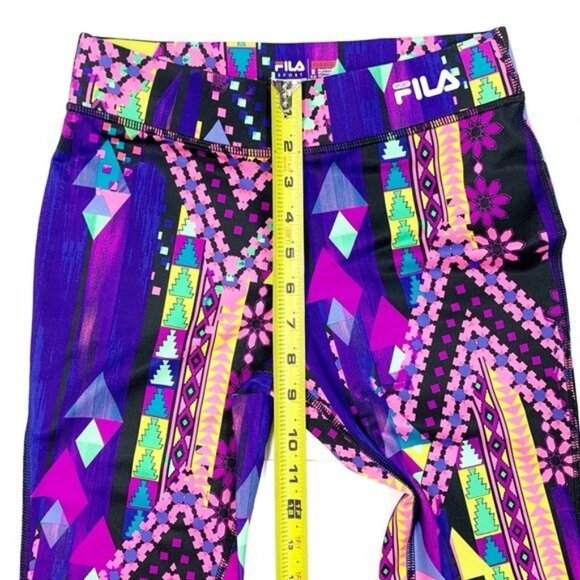 FILA Sport Performance Tribal Colorful Leggings Girls Size Medium (10 - 12) - Picture 4 of 10